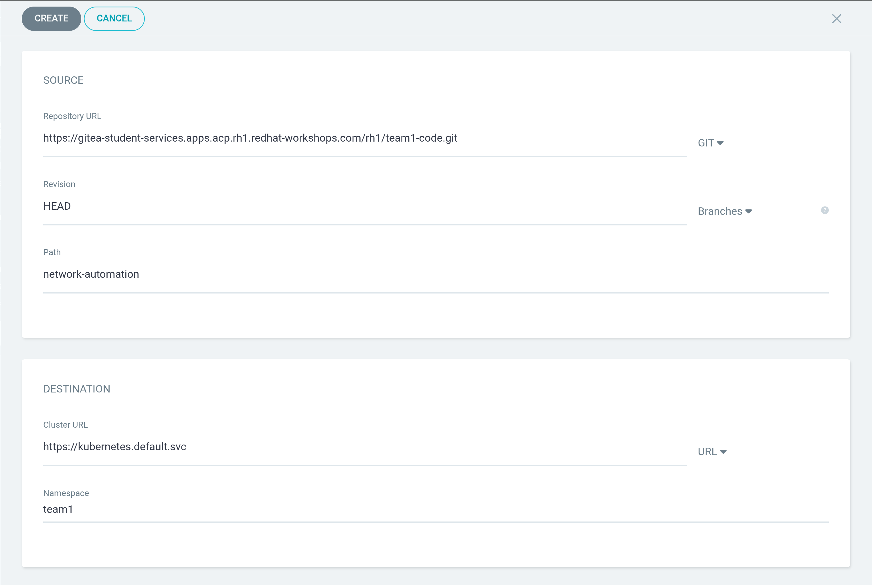 Create New App Source