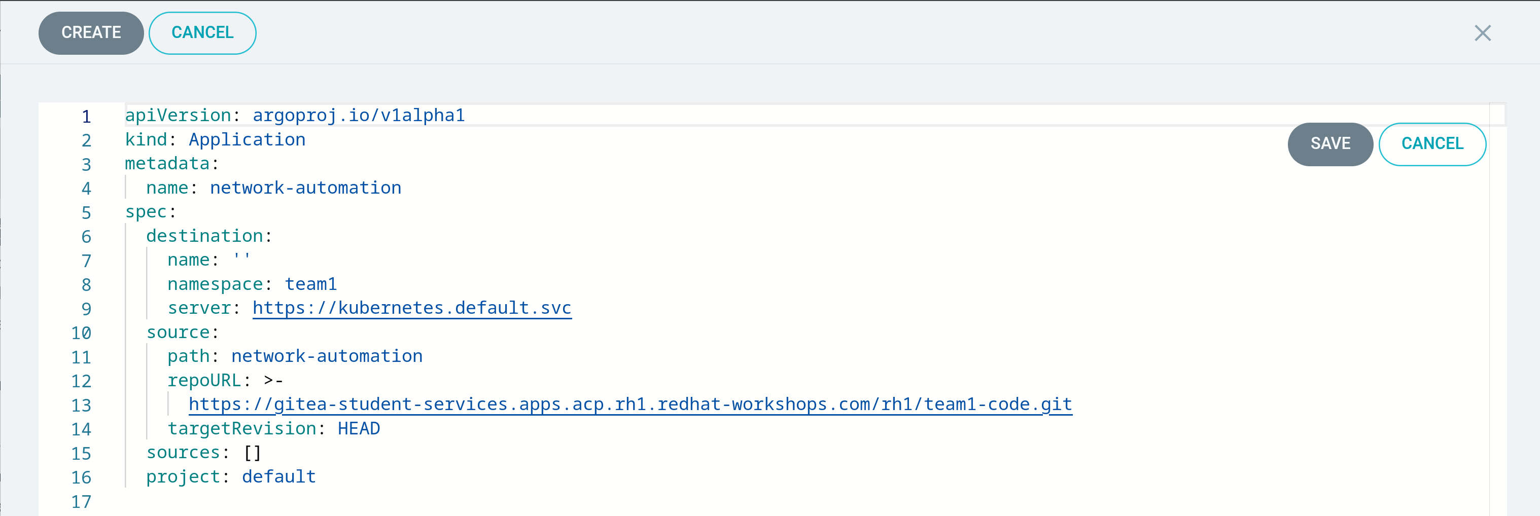 Create New App Yaml