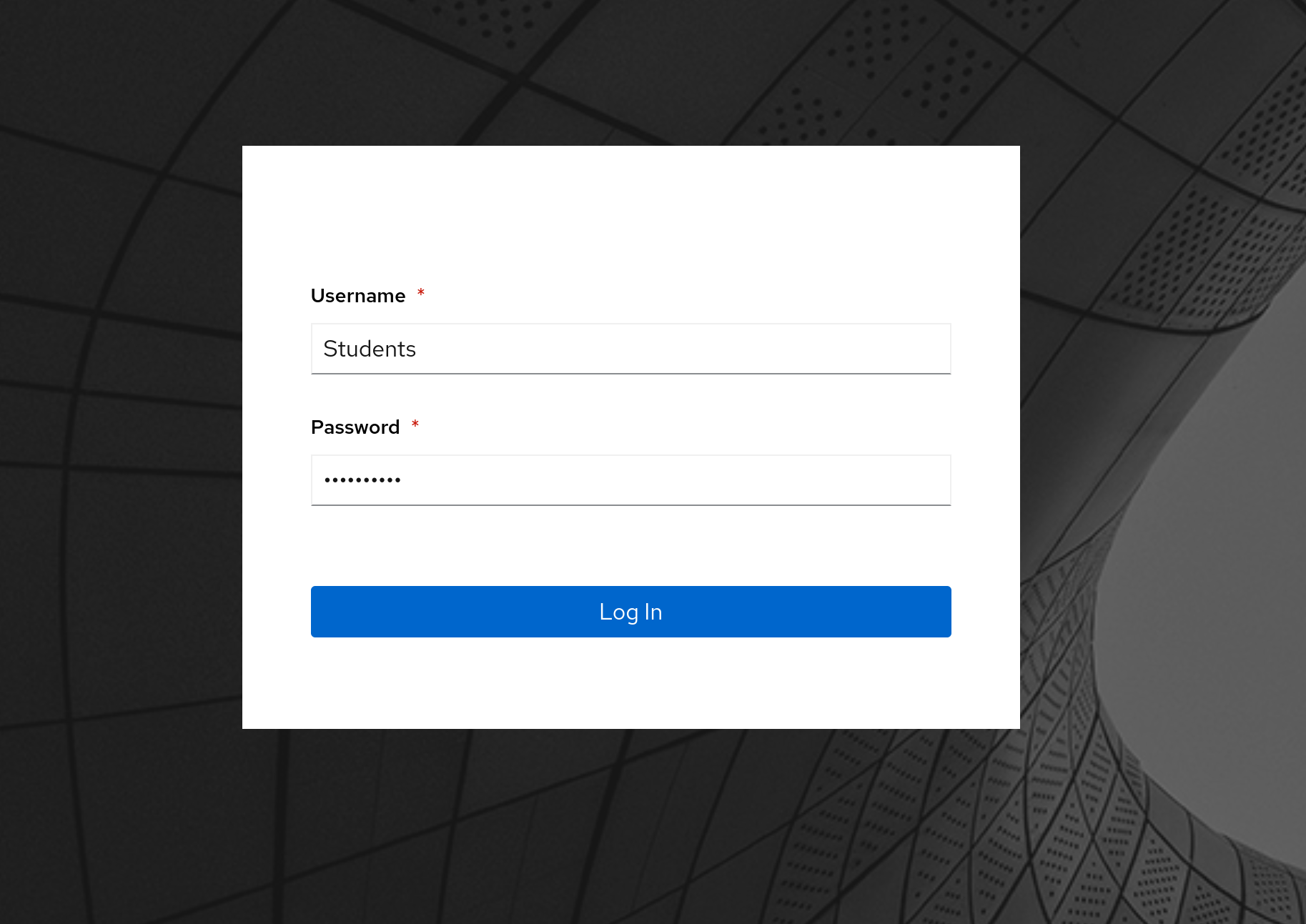 Student Page Login