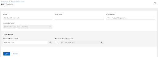 Wireless Network Credential